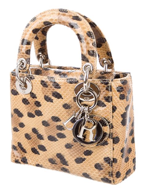 dior snakeskin handbag|lady dior designer bag.